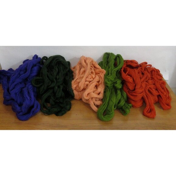 4.3+ Pound Lot 4 Ply Wool Yarn 8 Skeins Plus 10 -  30" Lengths Weights-SEE DESC - Picture 3 of 10